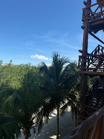 View from the 2nd floor. Feels like a rustic resort!