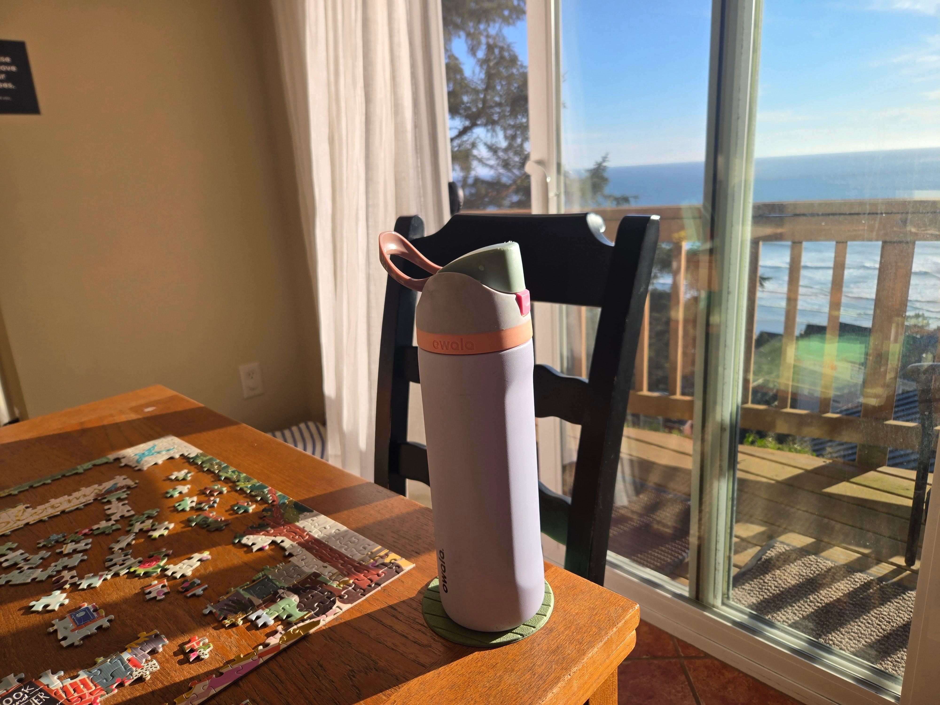 Downstairs view with a puzzle