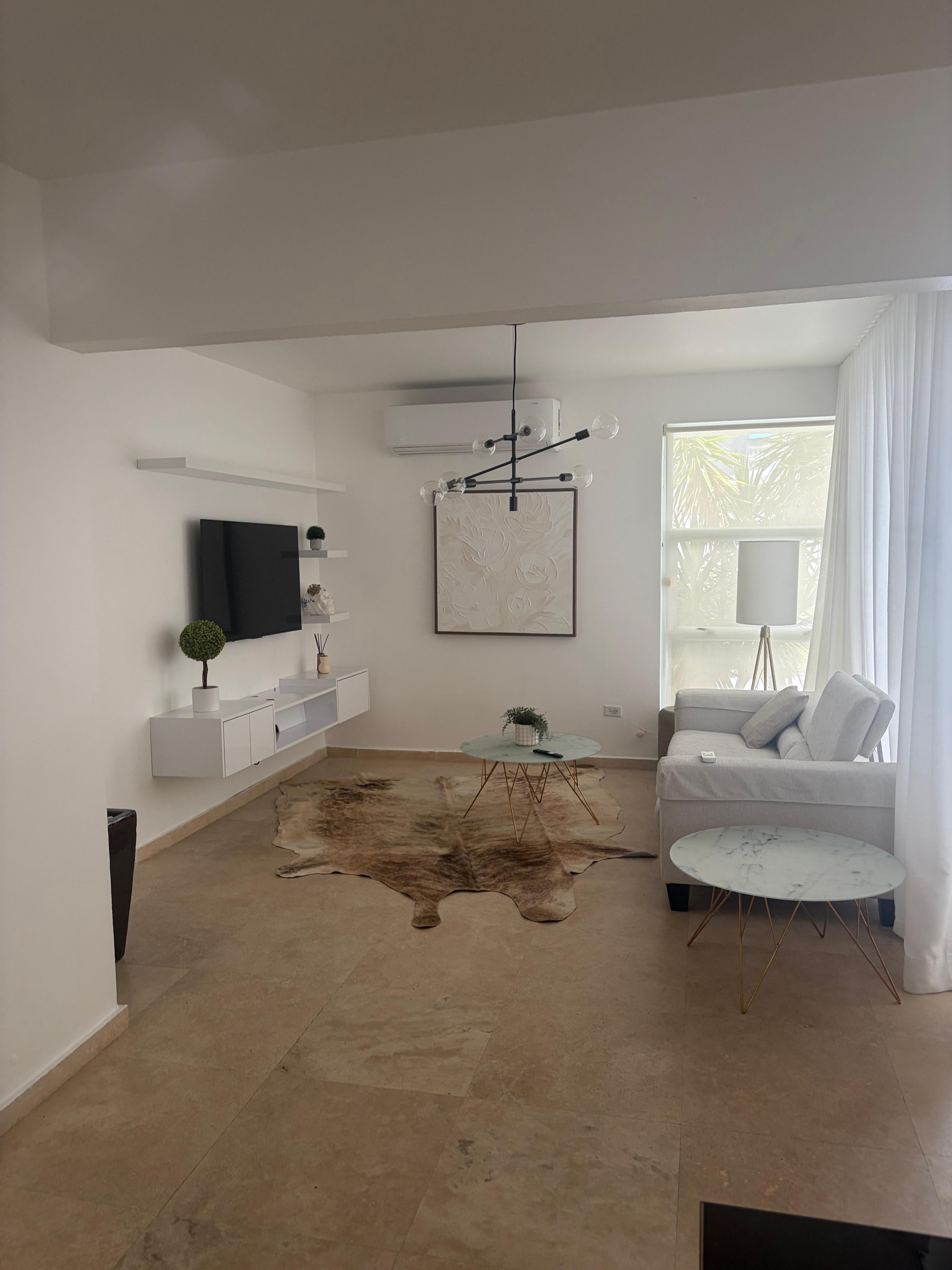 Living room. Tv has Netflix and prime video