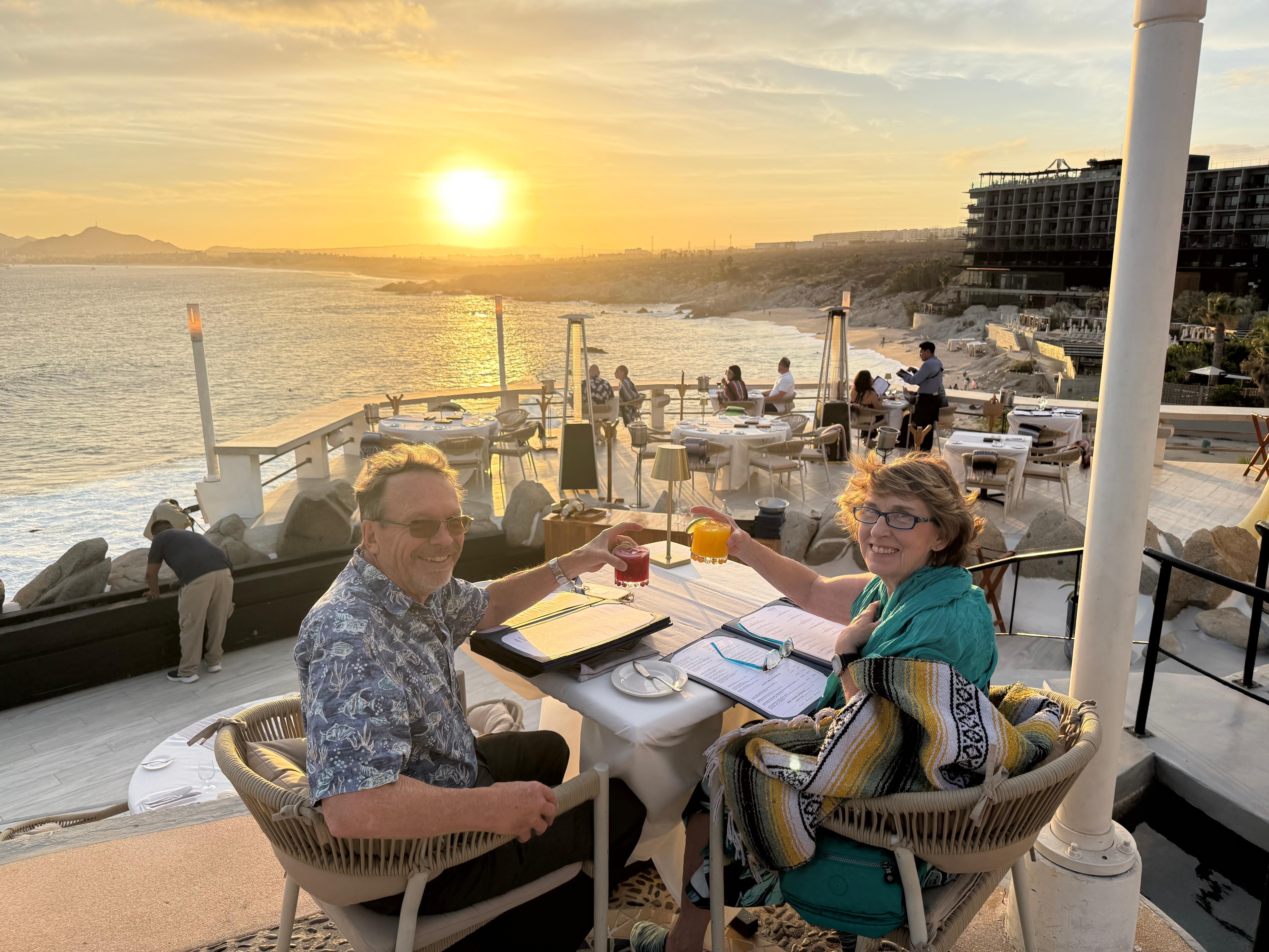 Anniversary dinner at the Sunset, Mona Lisa restaurant.