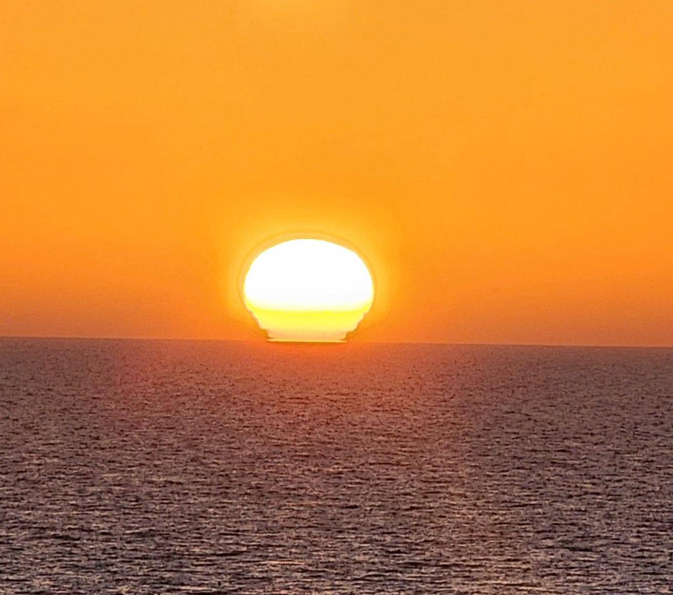 The view of the sunset from the balcony!