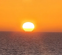 The view of the sunset from the balcony!