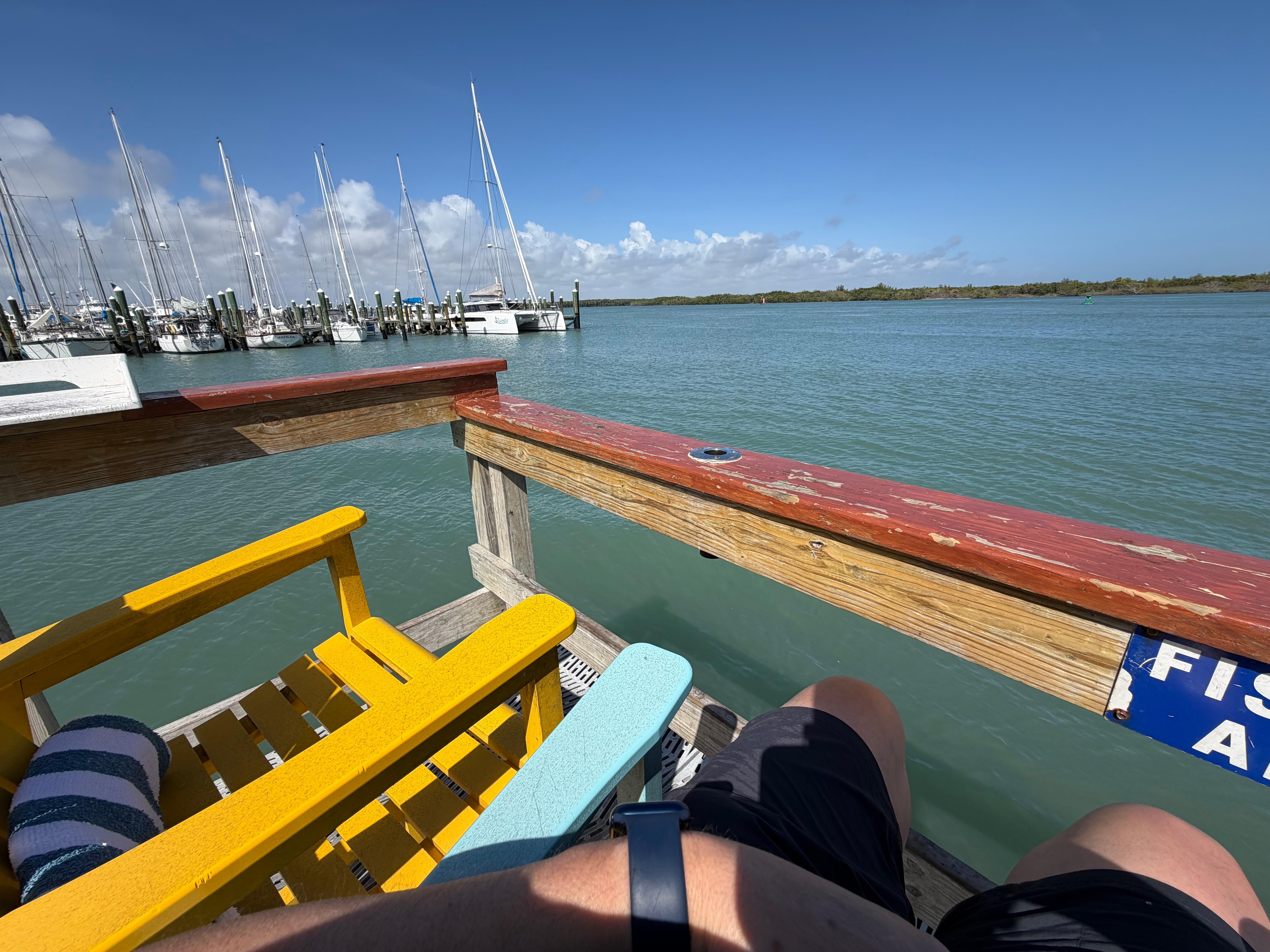 The private dock right out the back of the hotel