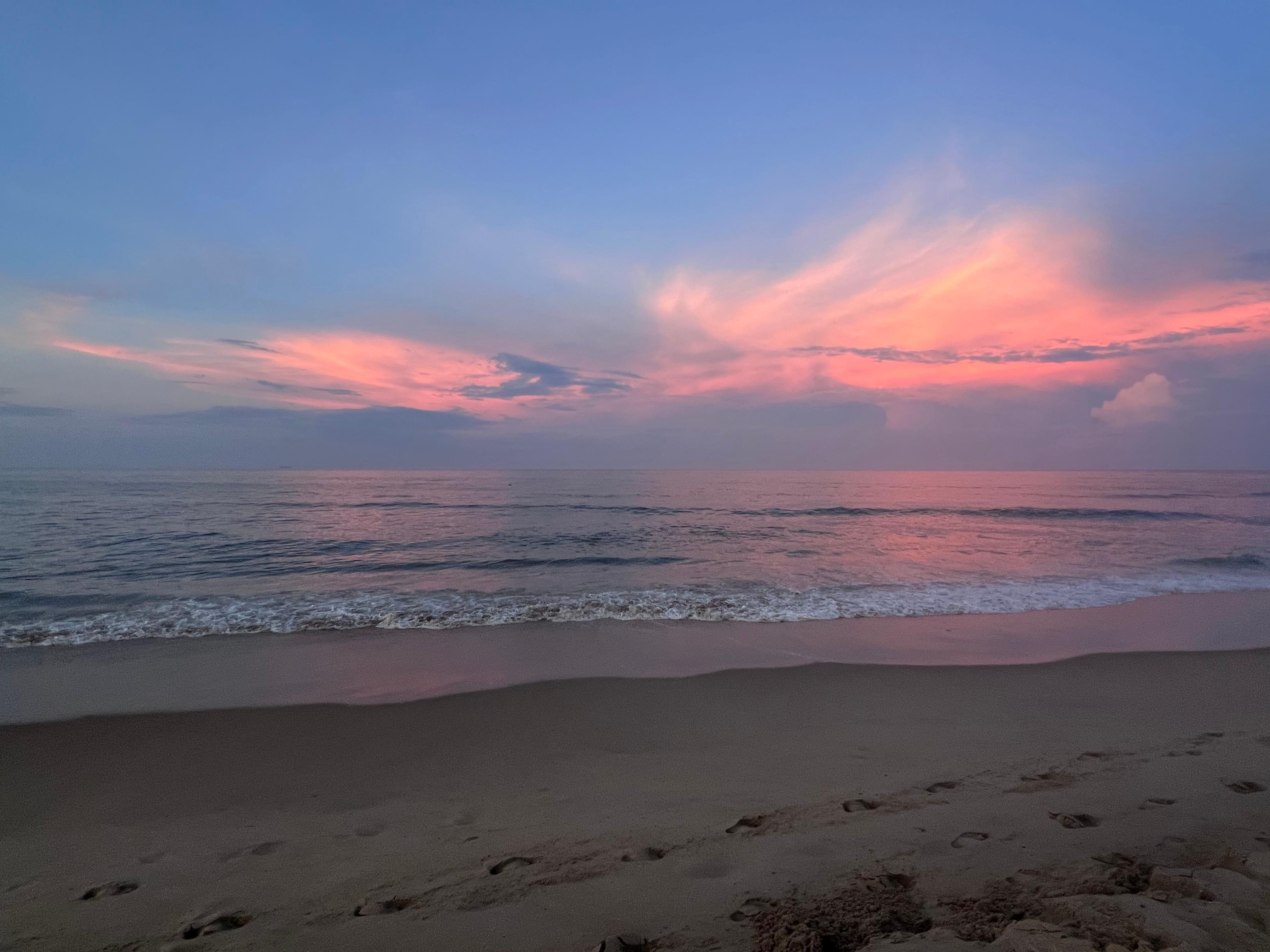 Sunset over the ocean