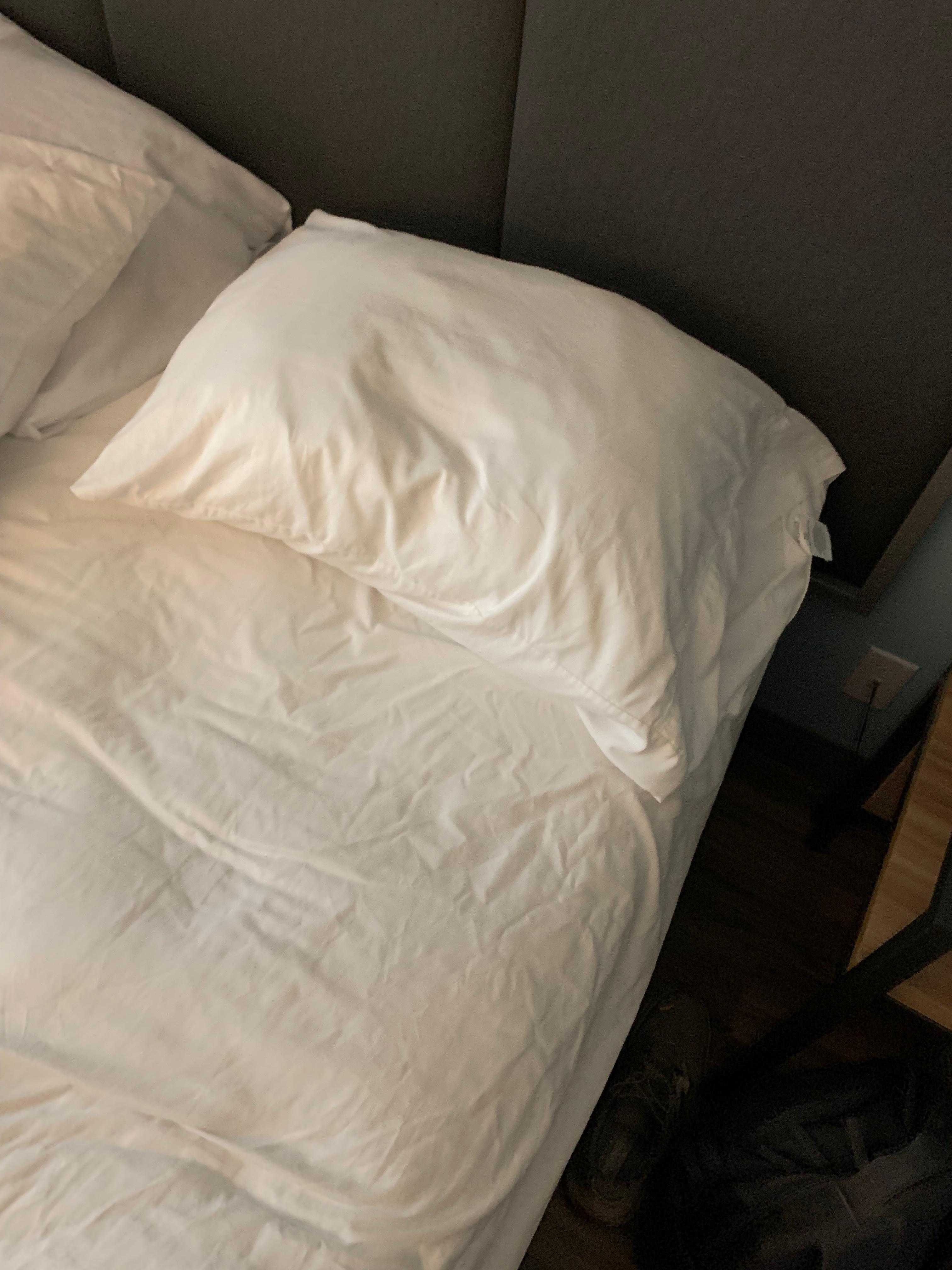 Terrible pillows and bed