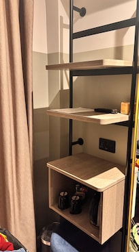 No water, coffee maker/nespresso. Just instant coffee.