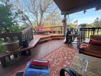 Grilling our first meal on the back patio. Beautiful breeze and shade. Comfy seats to relax in and plenty of super interesting materials to read about Sedona area.