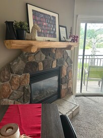Sliding glass door looks out to drive and parking so there is 24-7 exposure to driveway activity.