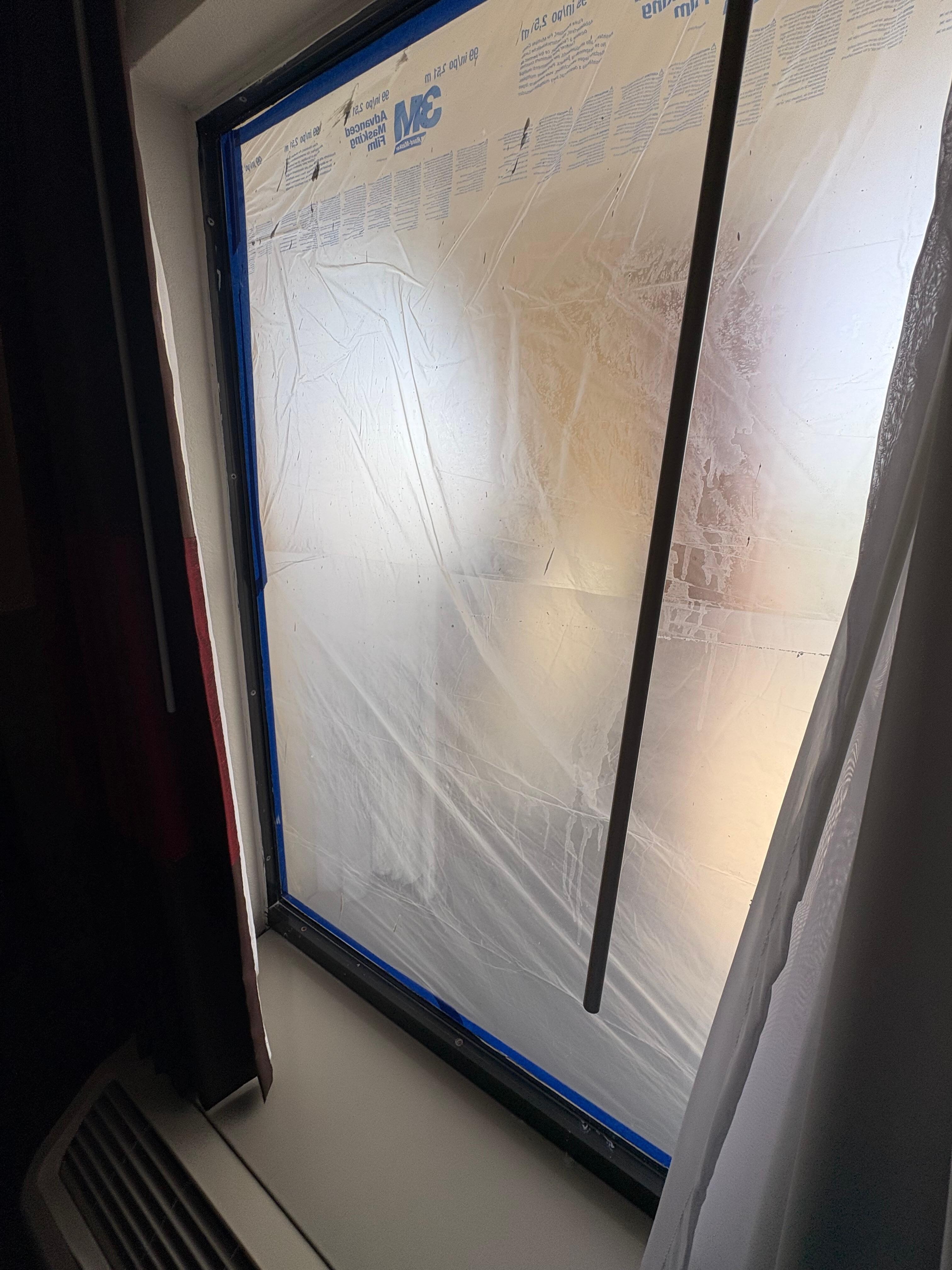 Can’t see through the window due to contraction