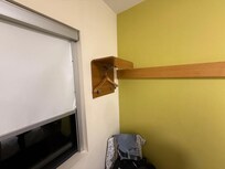 Tiny 'wardrobe' was a laugh