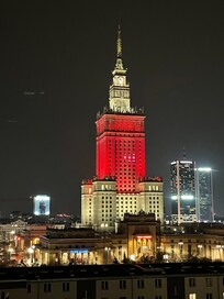 view from balcony to Cultural Palace