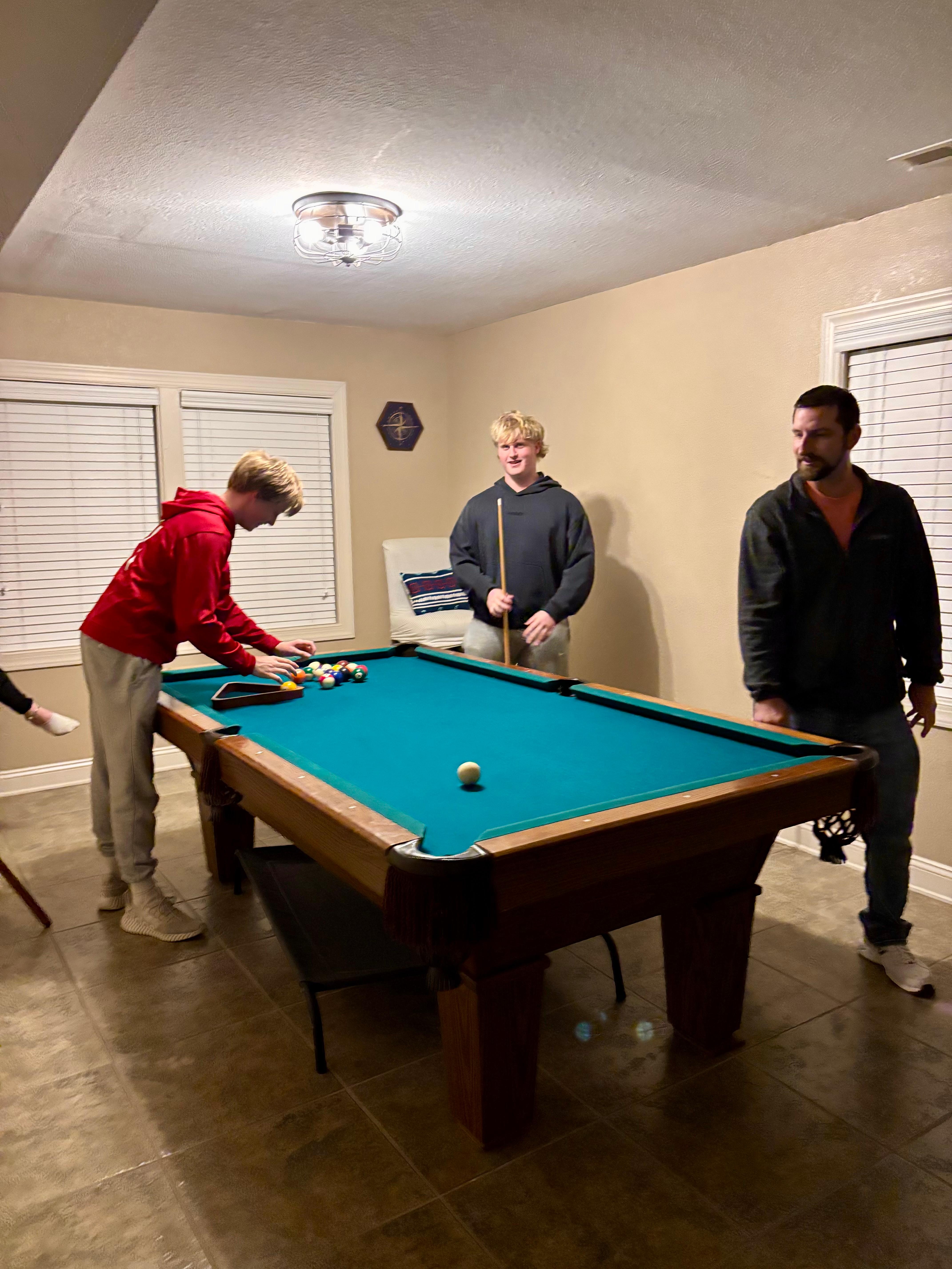 The game room stayed occupied! 