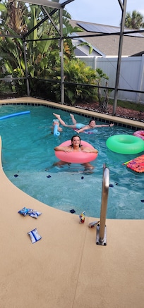 Fun in the pool.
