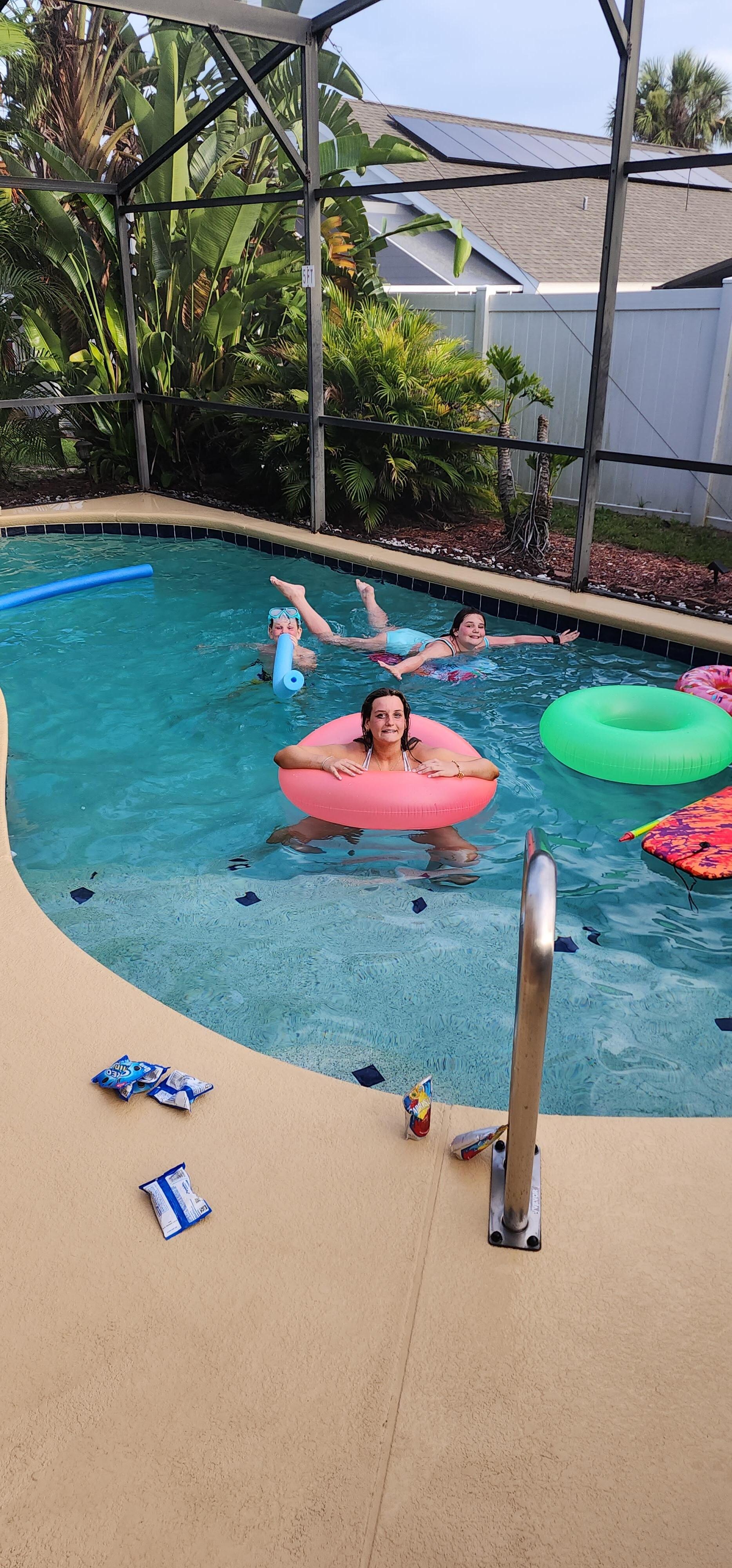 Fun in the pool.