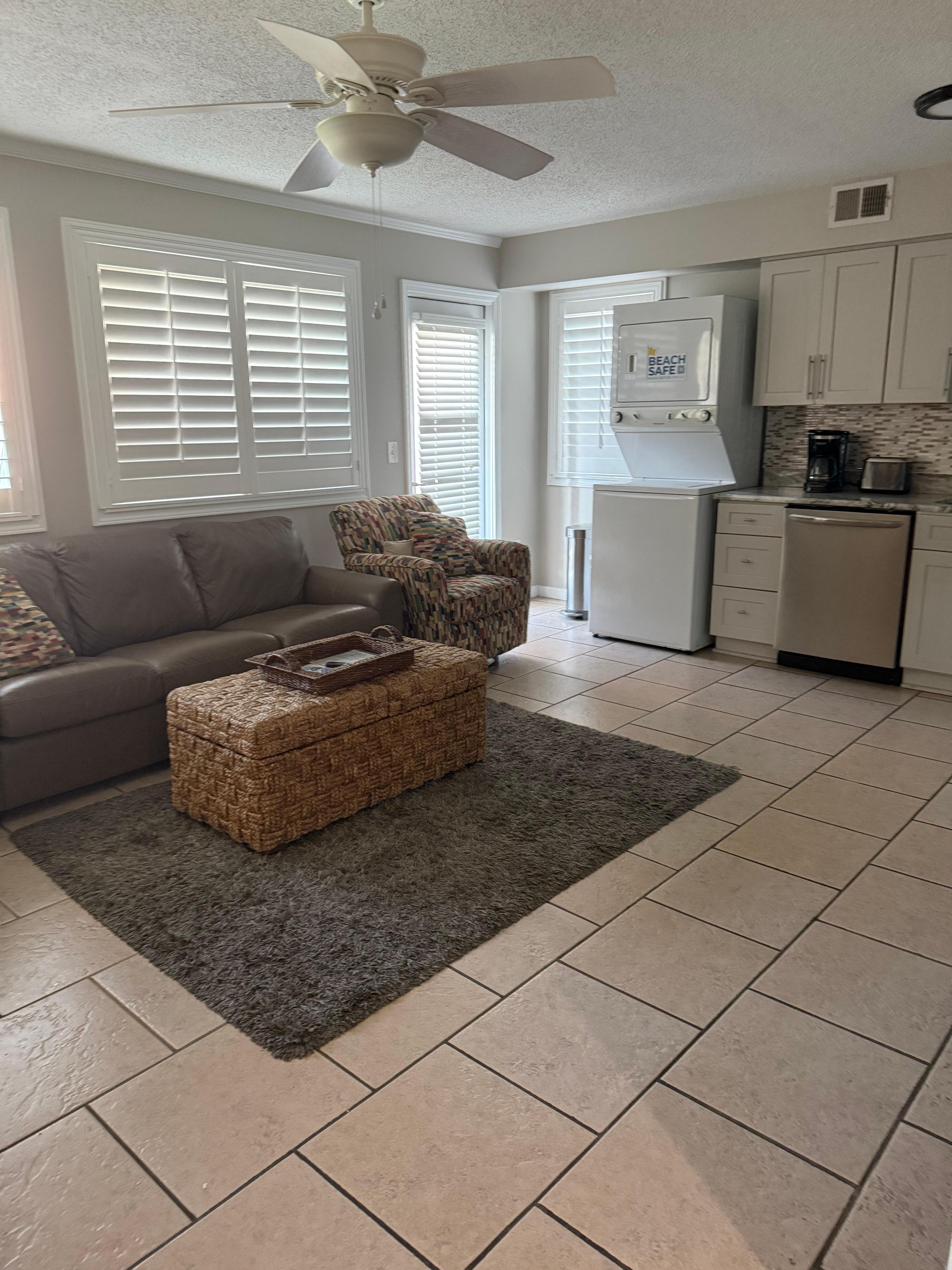 Do laundry while not in the room. It is really loud