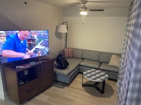 Television facing the wall