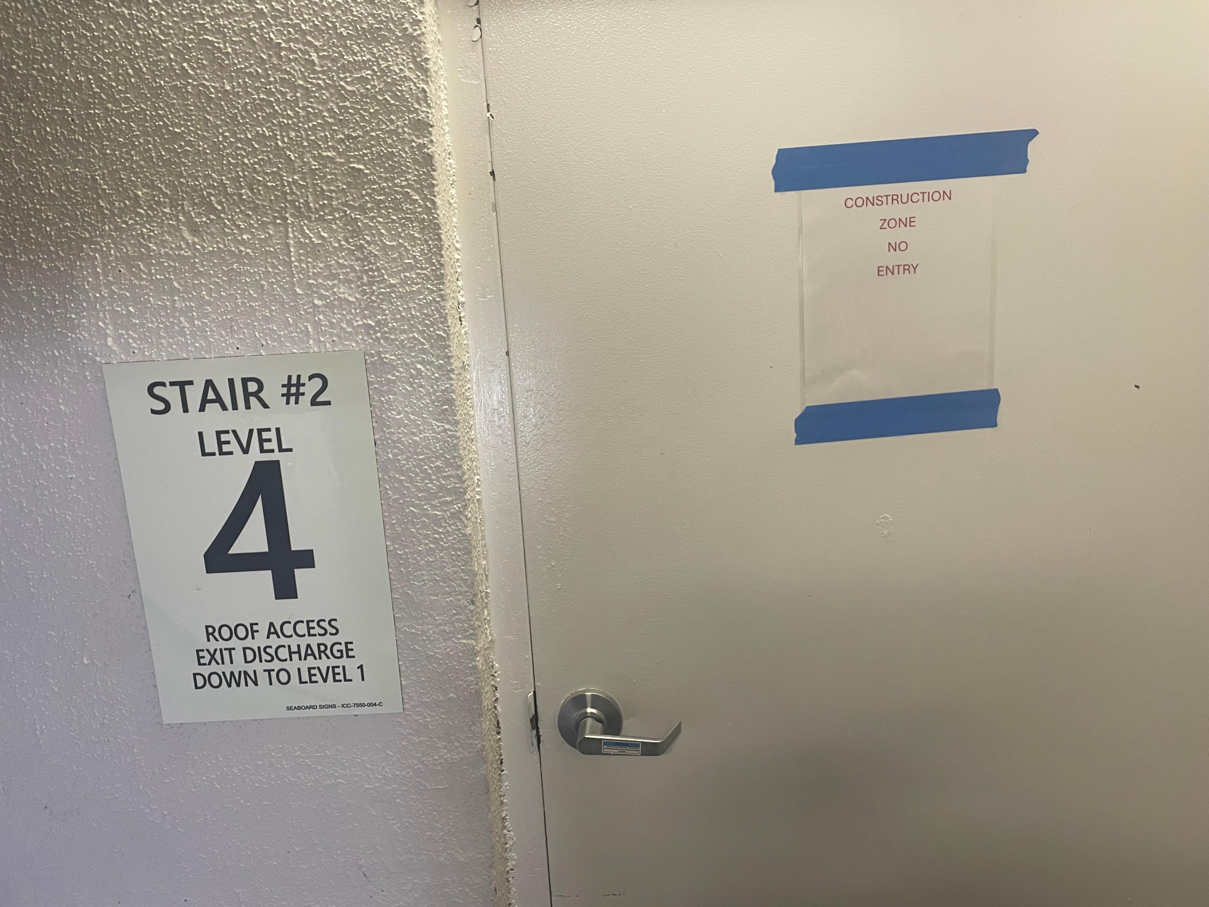 notice re elevator not stopping on floor 4 where room was located. 