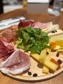 Charcuterie board from the rooftop bar