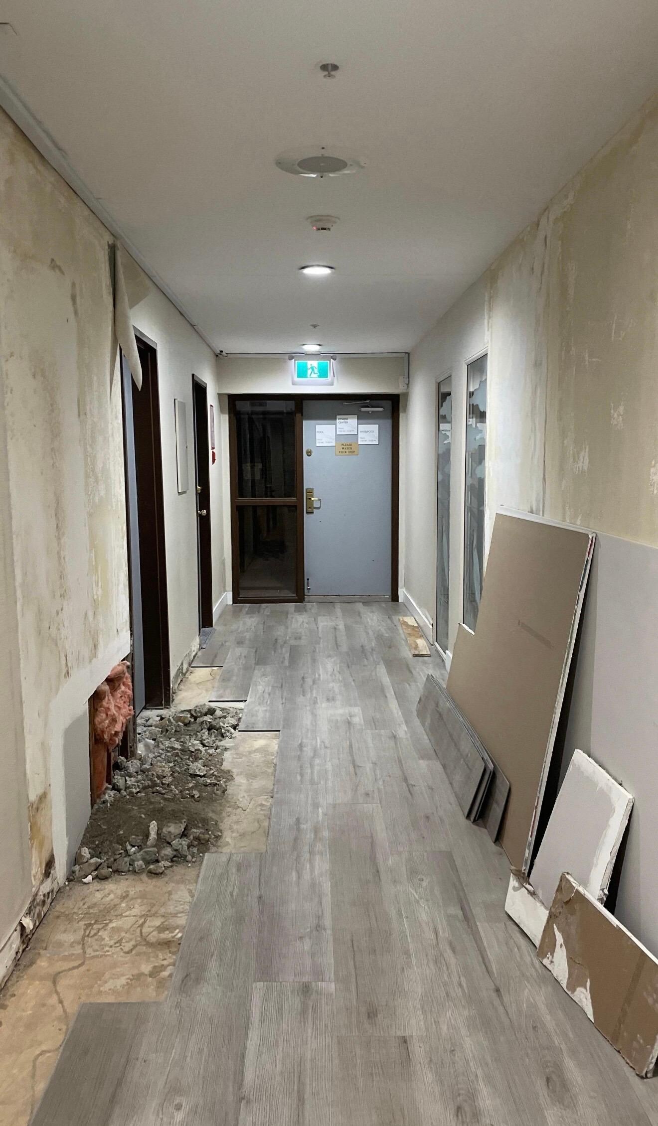 The room they tried to give us is on the left, near the pile of rubble.