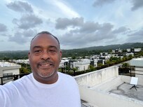 Chuck on the rooftop deck at Zuma.