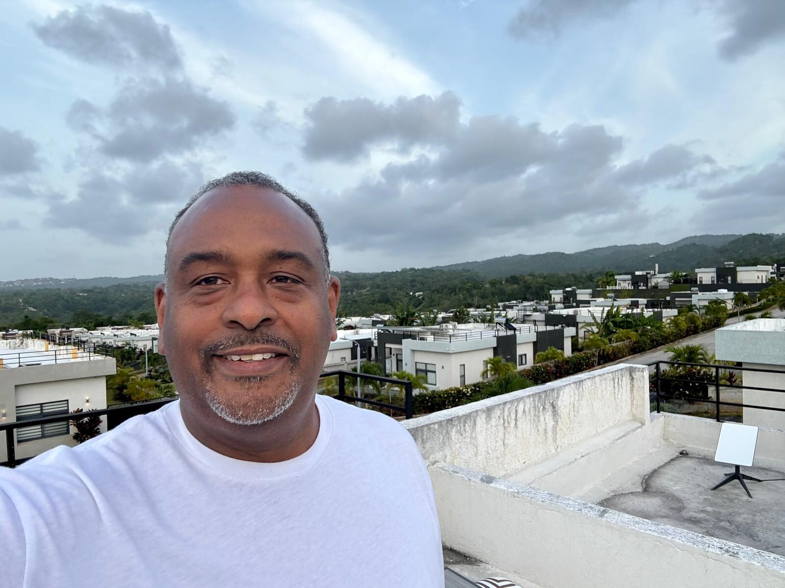 Chuck on the rooftop deck at Zuma.