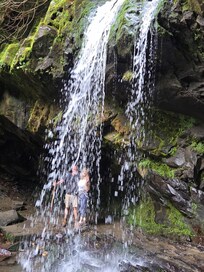 In the park on our hikes!!