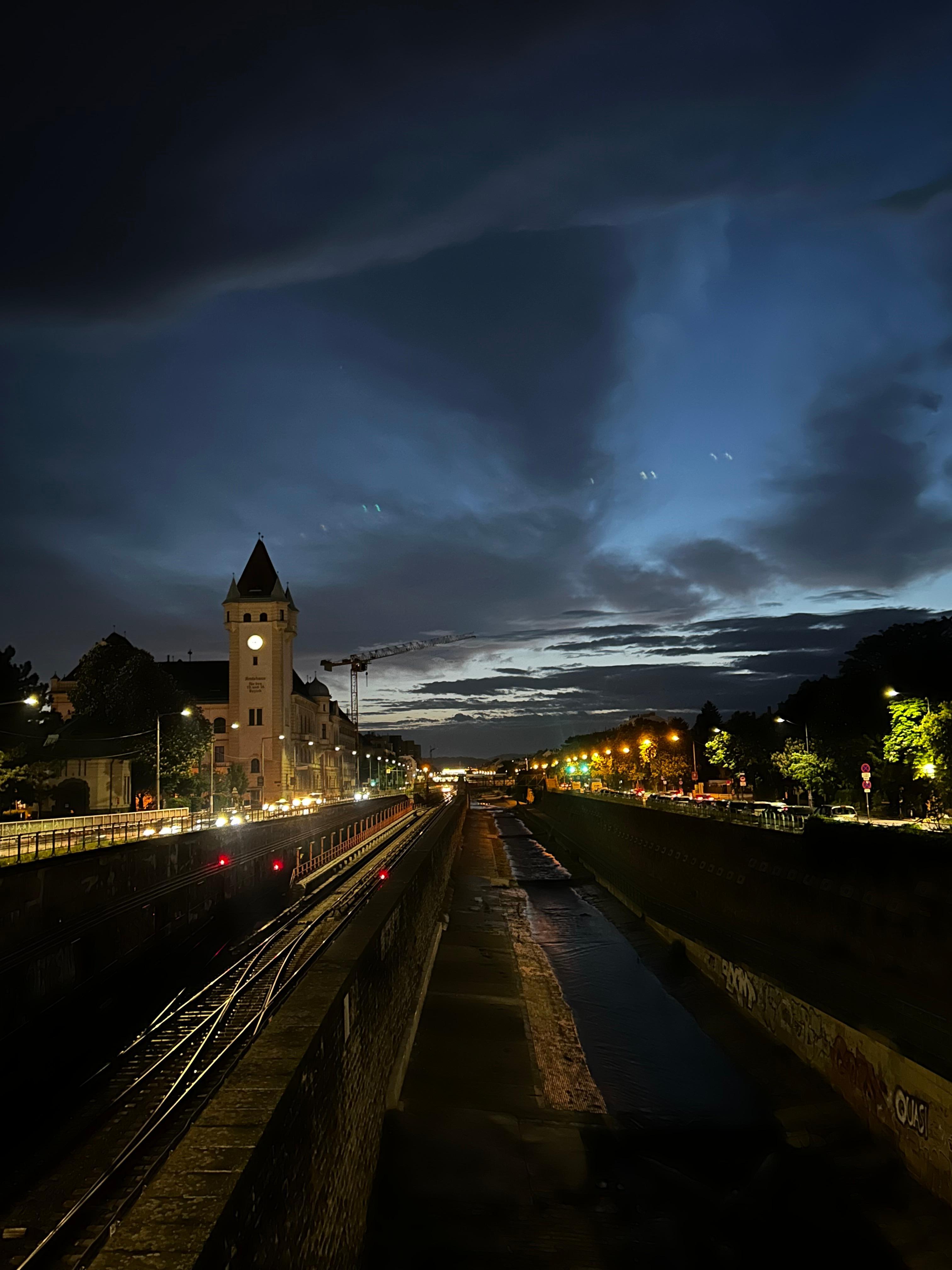 Night view adjacent to hotel