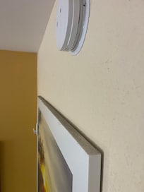 Dust accumulations on wall hangings