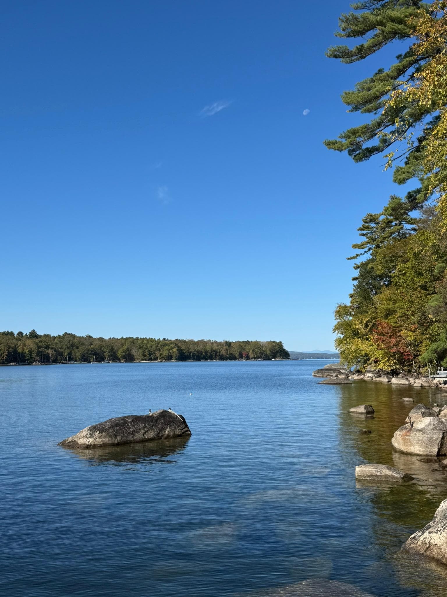 Sebago Lake view from the deck.