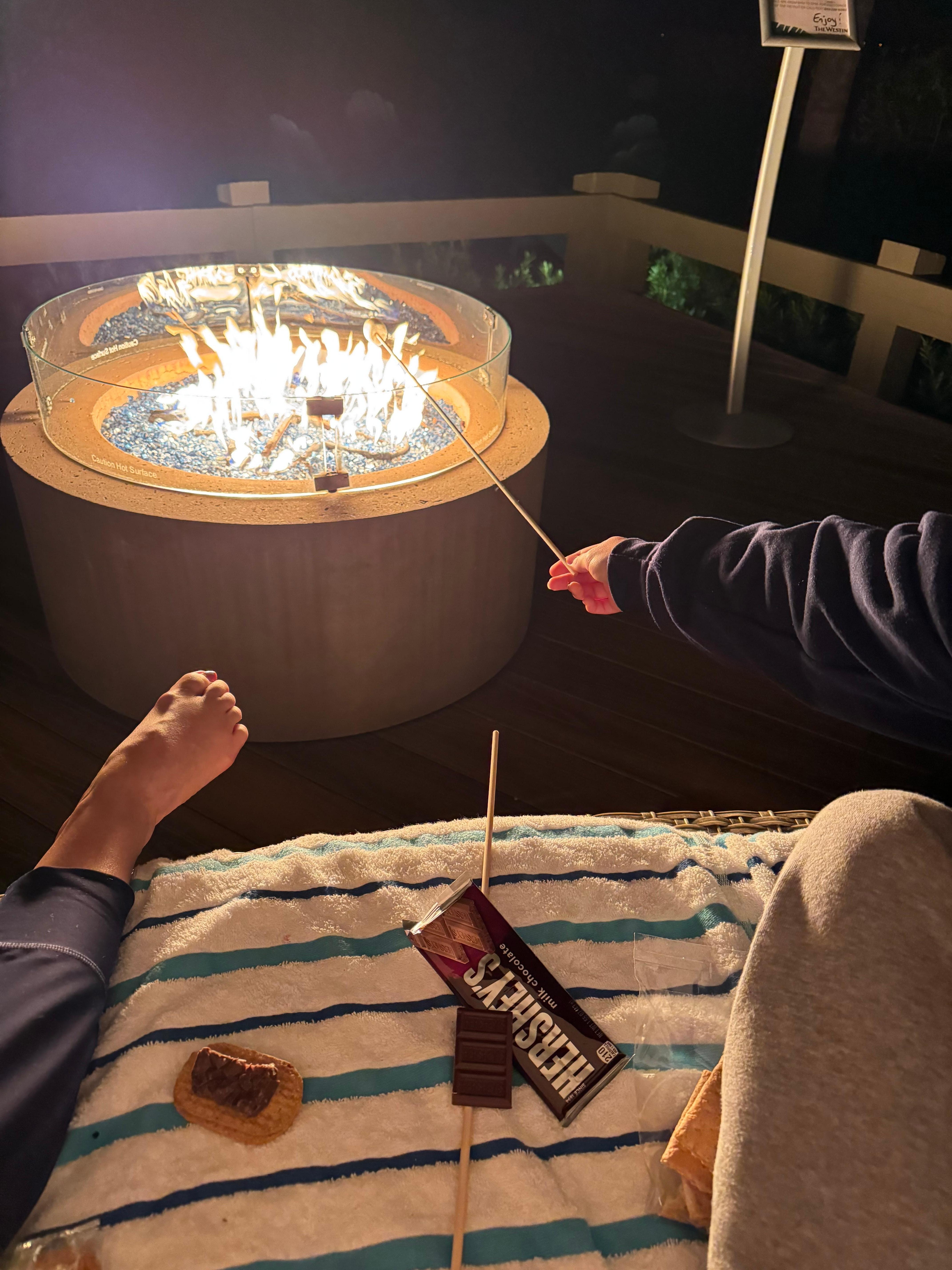 Firepit with s’mores rental. 