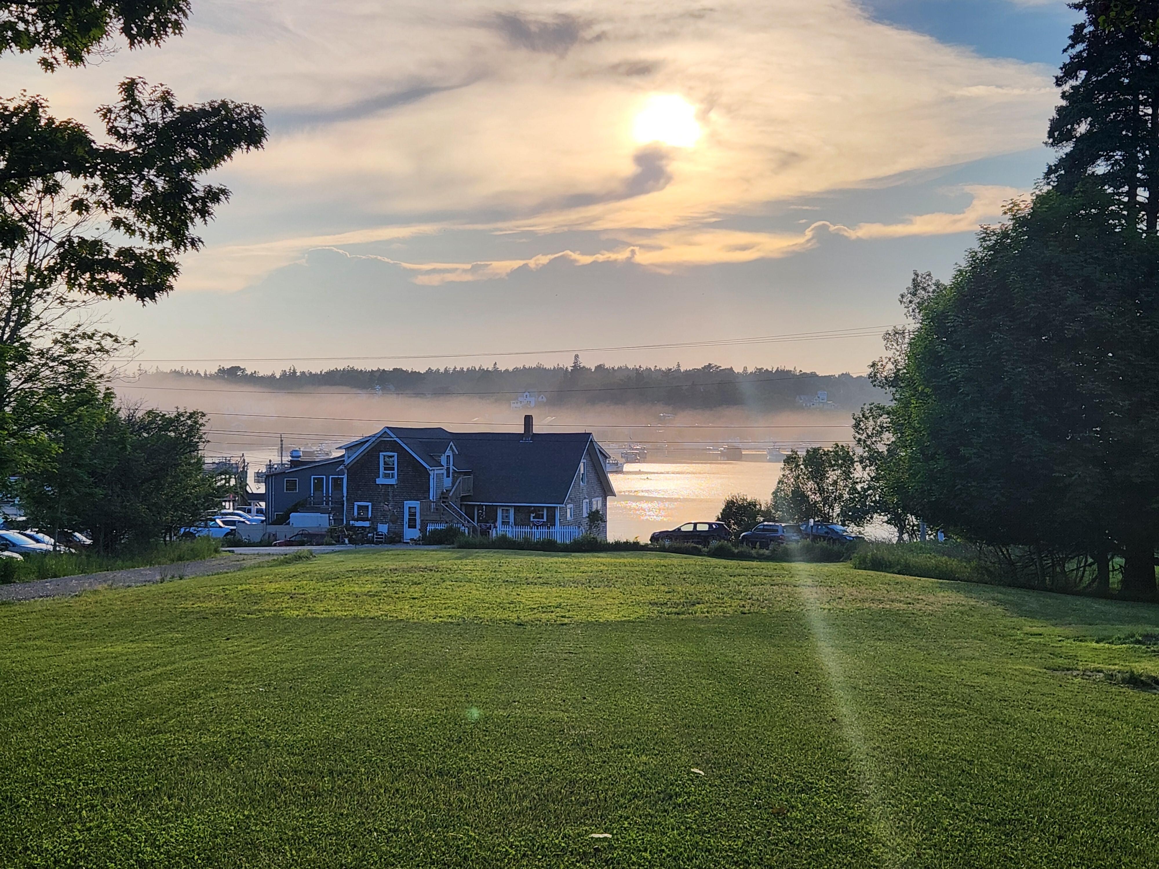View of the harbor from the front yard
