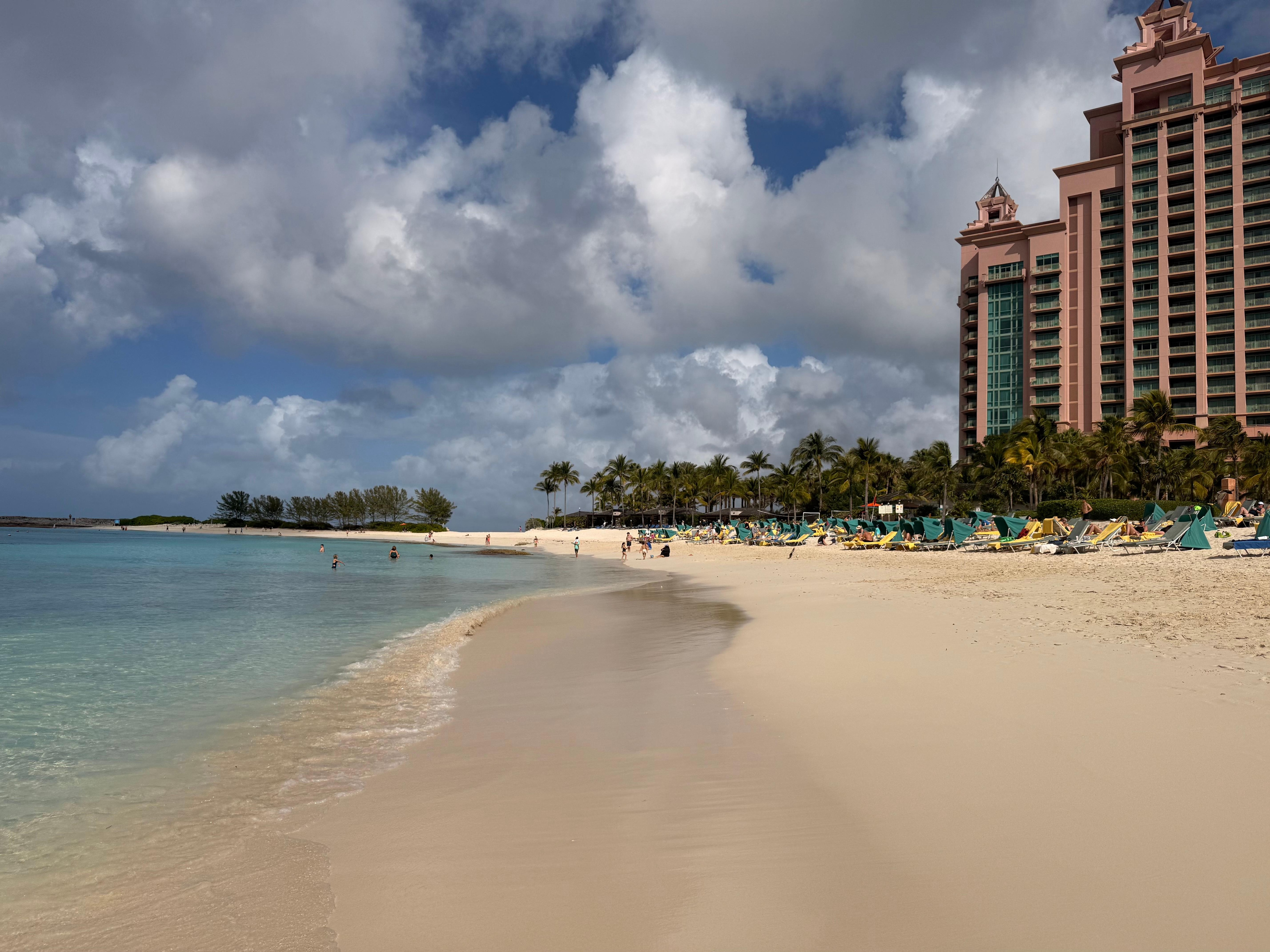 The private beach was nice and walkable