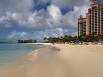 The private beach was nice and walkable