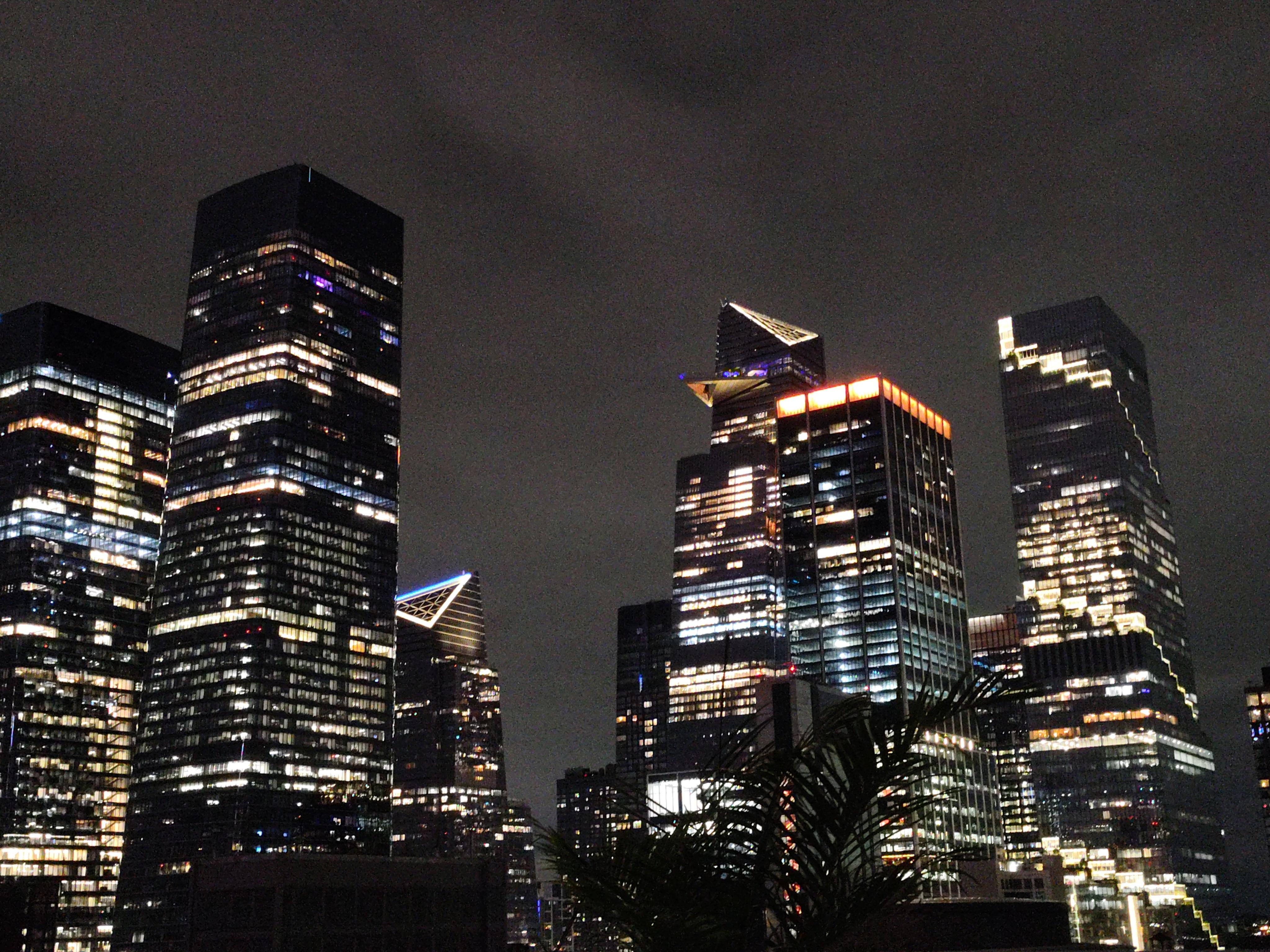 View from our hotel at night.