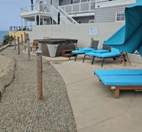 Private/shared back yard on the ocean cliffs.