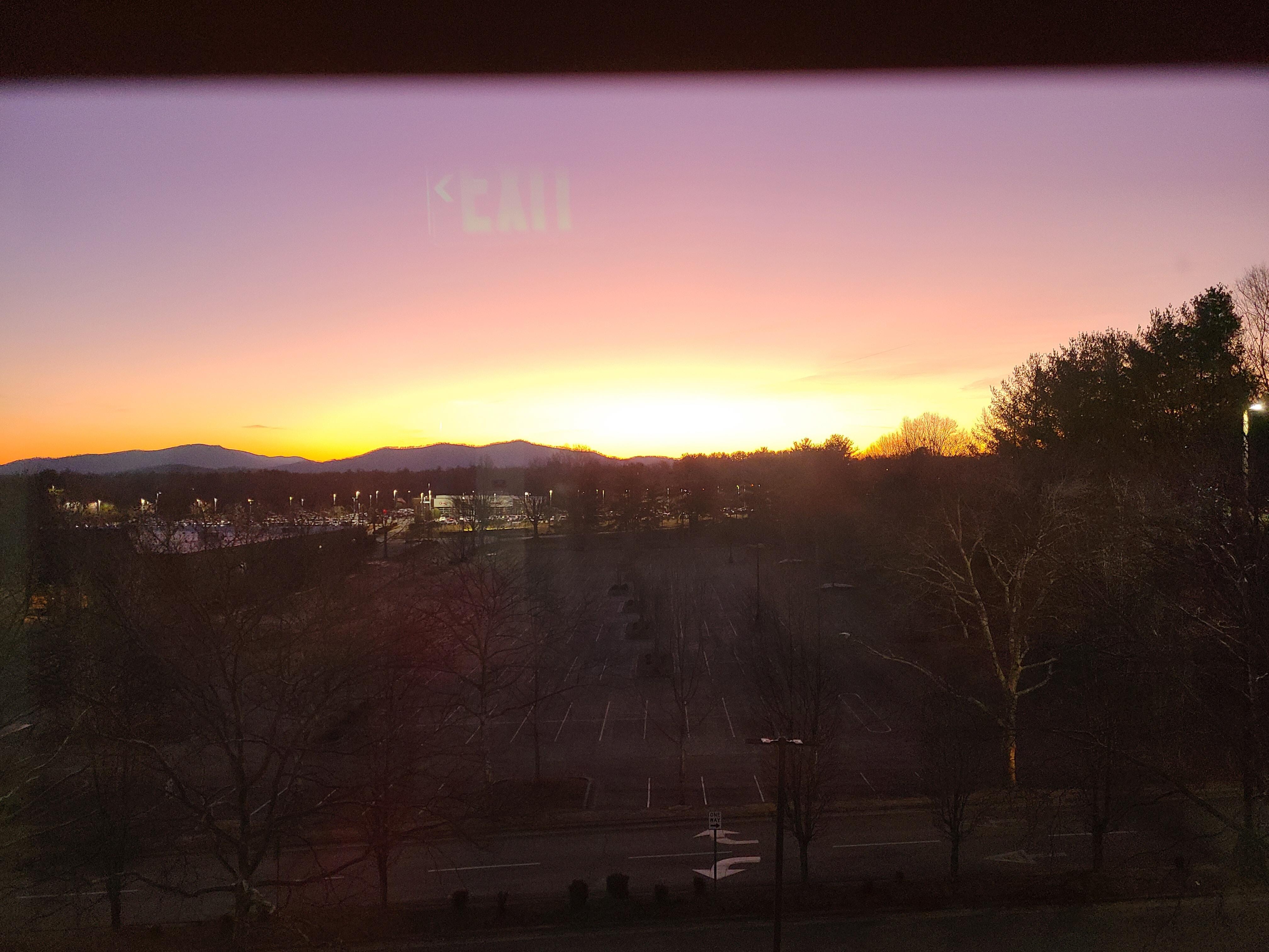 Sunrise from the top floor!