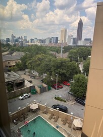 View from the elevators.