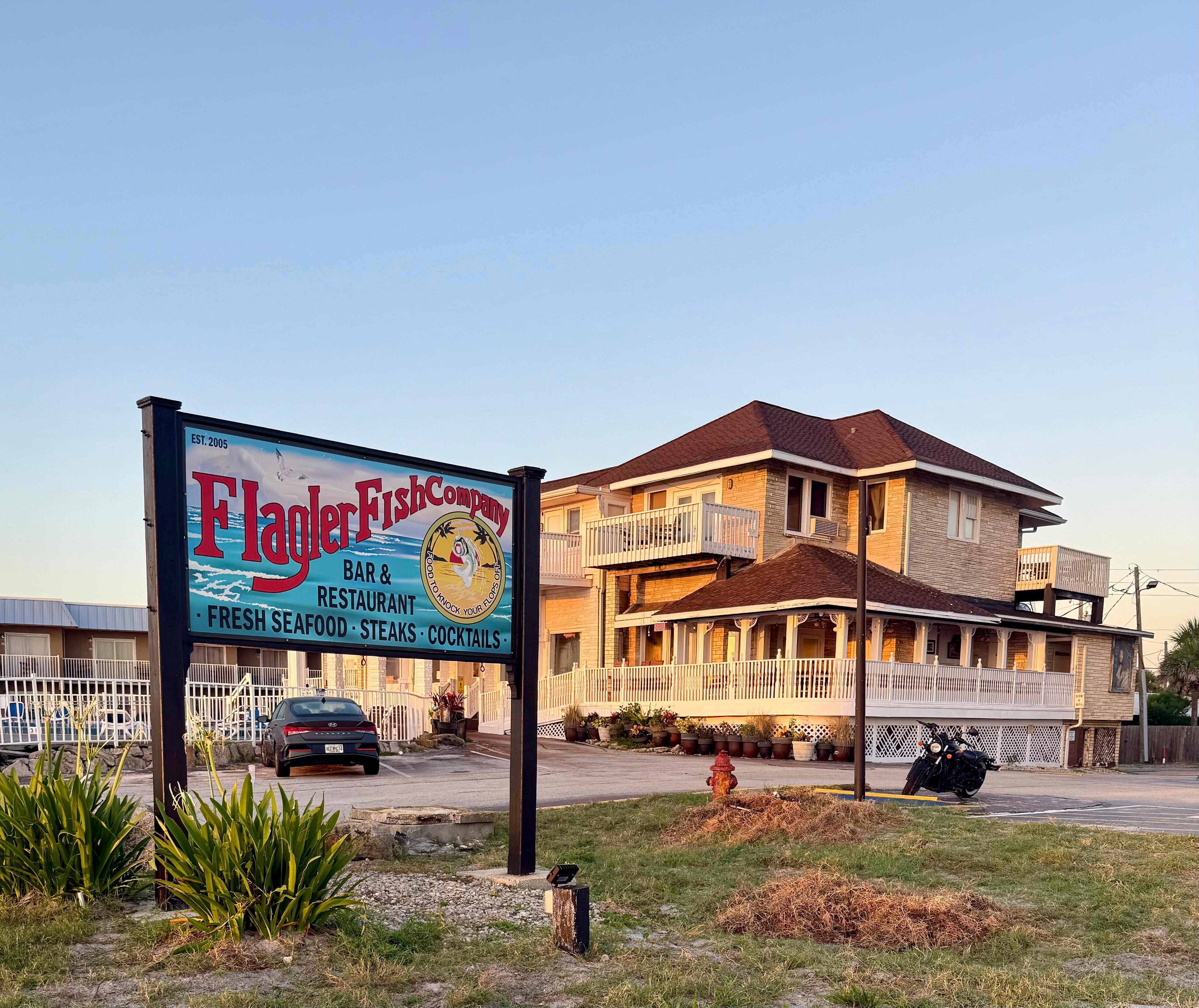 The restaurant right behind the beach home