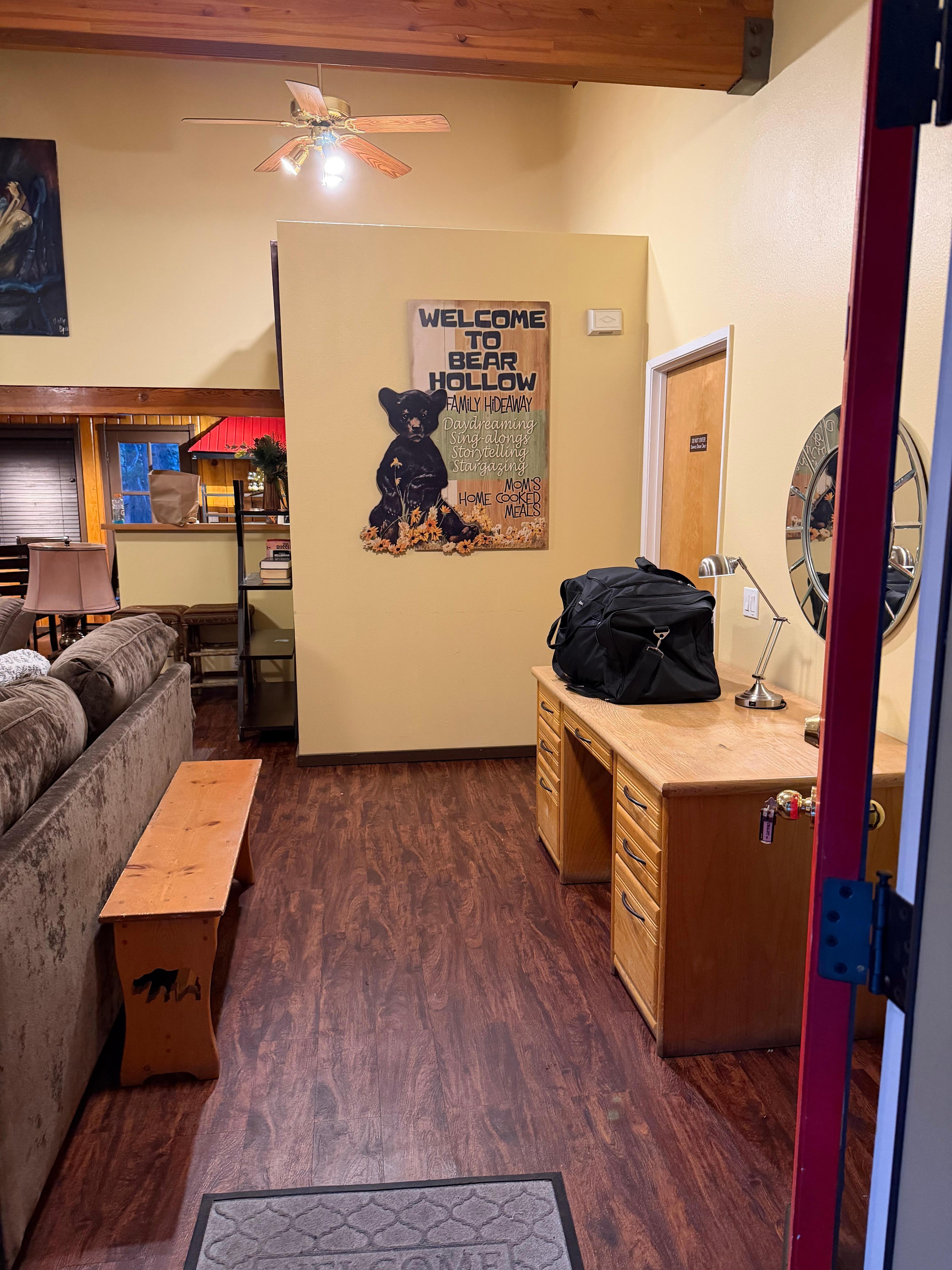 Walking into the Chalet