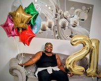 The living room was a great backdrop for a "photo shoot*