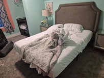 None of the beds were made.