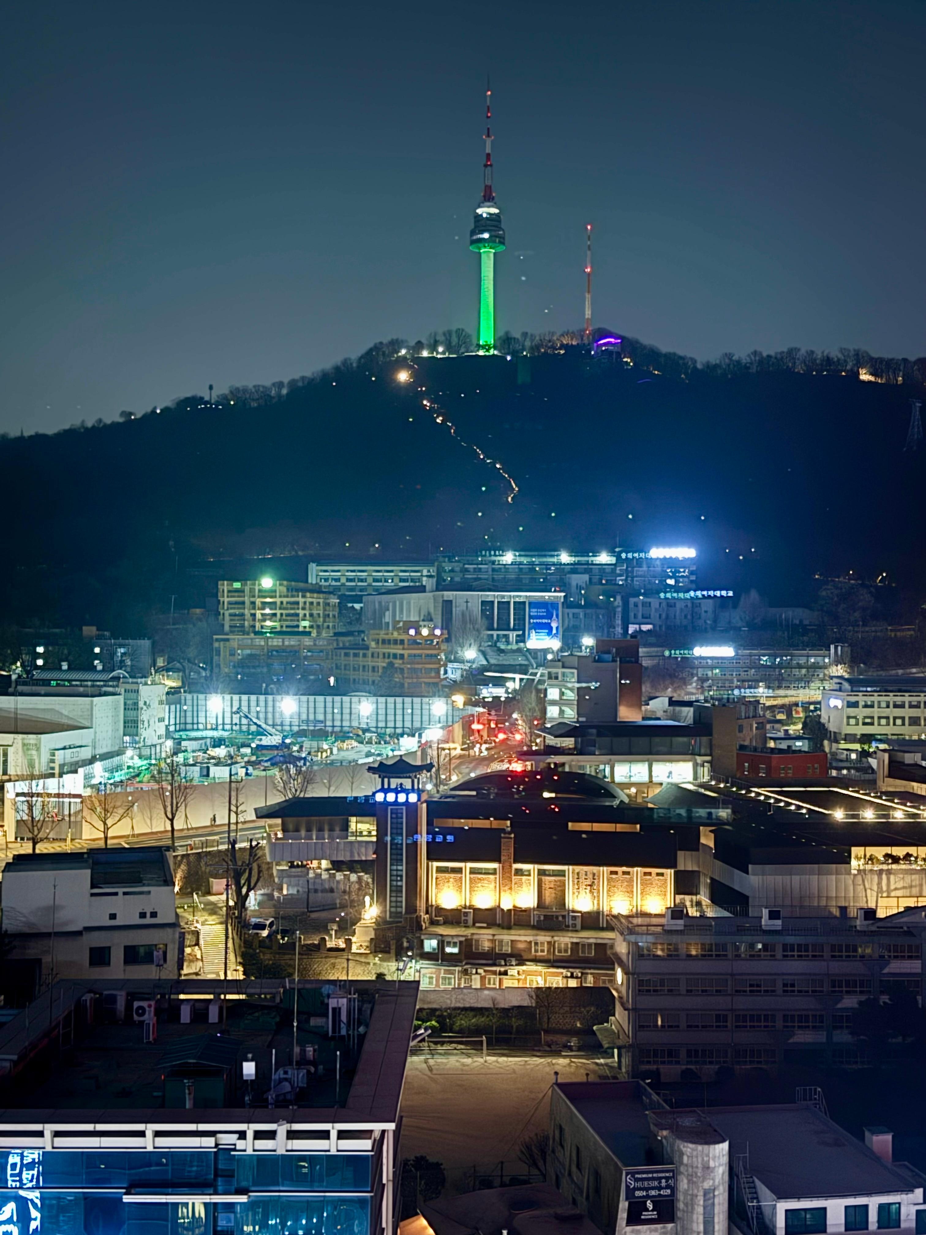 Our view of Namsan and N Seoul Tower