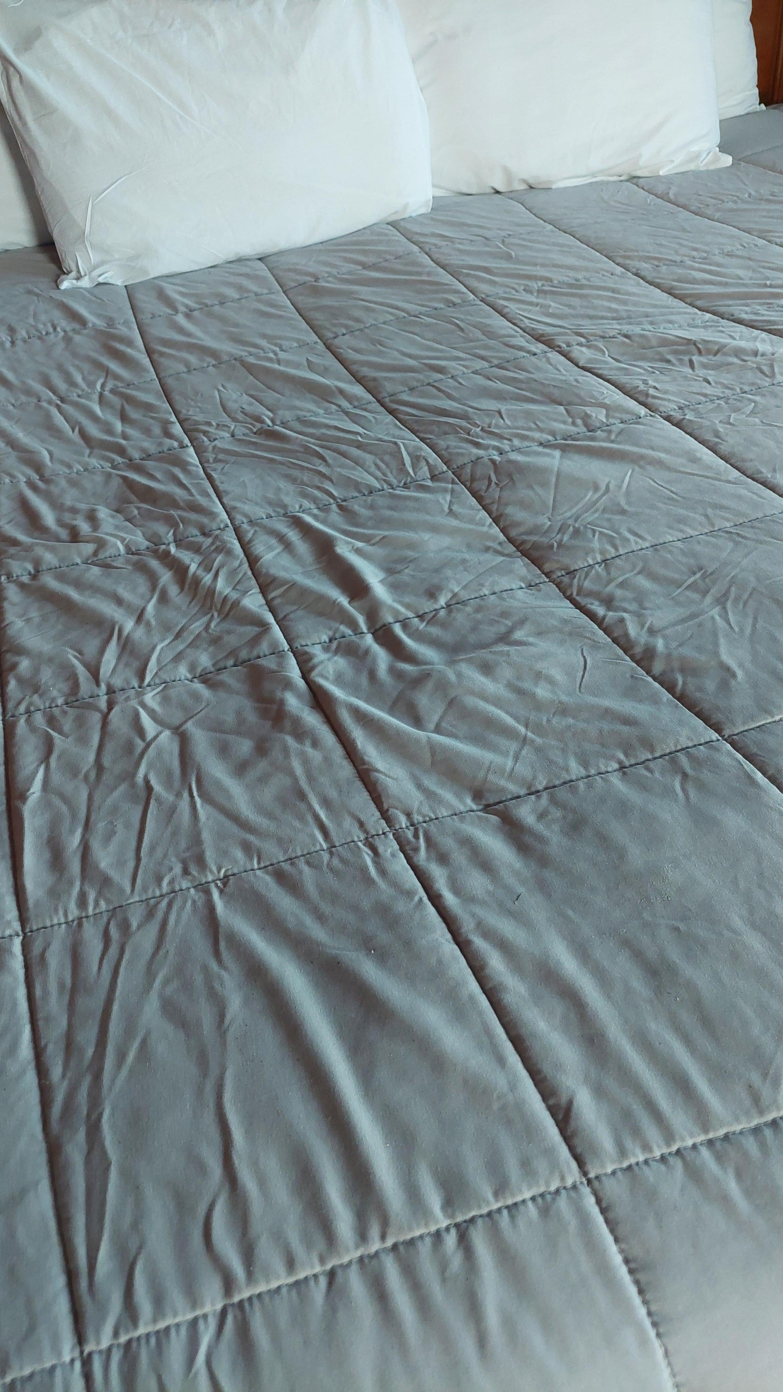 The bed when we arrived. 