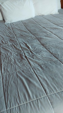 The bed when we arrived.