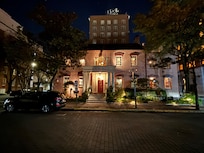 Olde Pink Ale House. Mansion turned into great restaurant. Reserved this room , the Vault, for just the two of us.