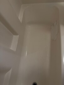 The tub was taped up