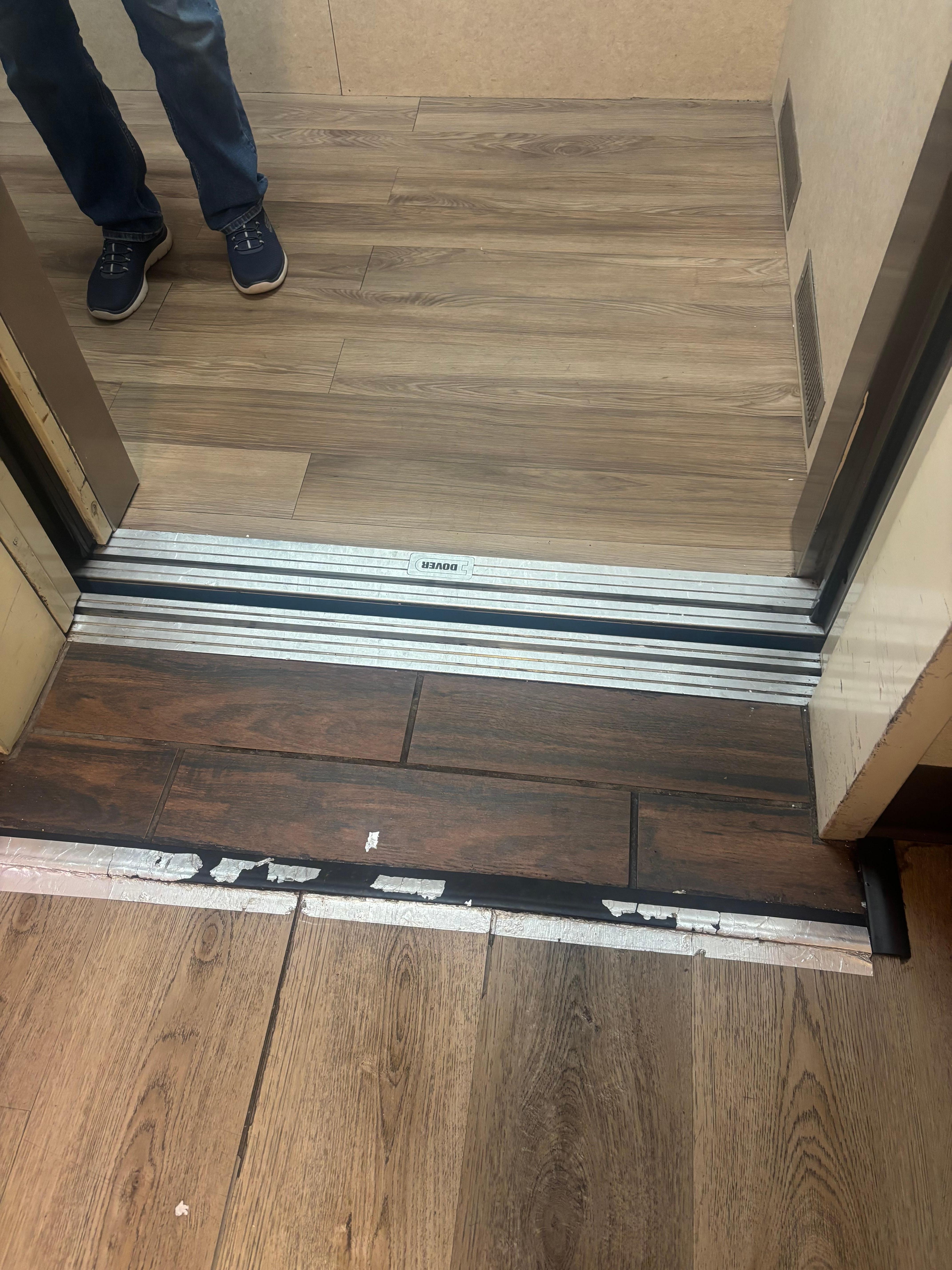 Transition to elevator that I tripped on.