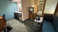 King suite. Lots of space, kitchenette, big desk, nice couch.