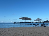 On the beach looking East