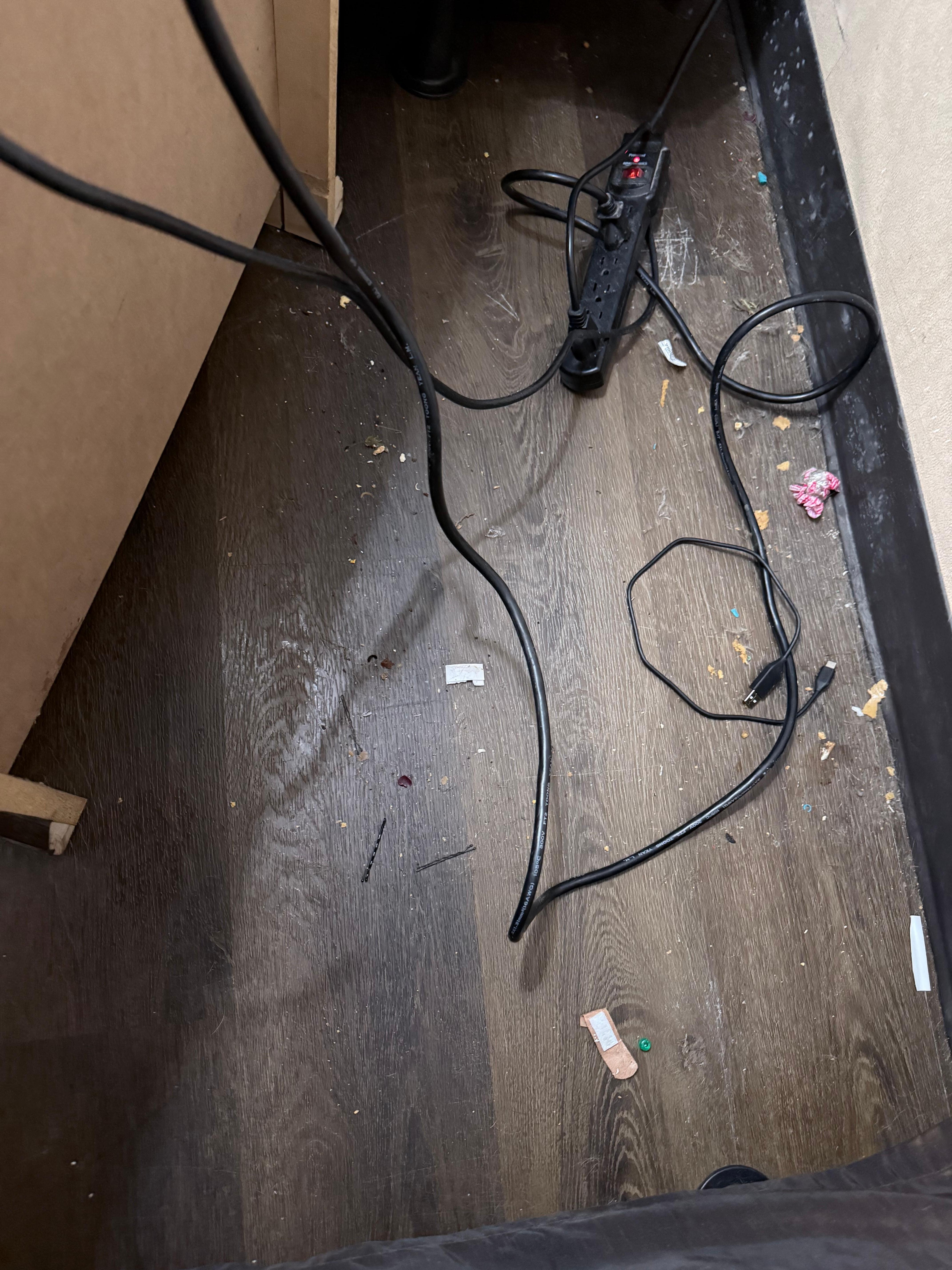 Space behind of night stand 